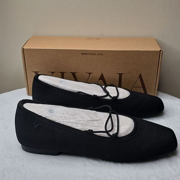 NIB Vivaia Square-Toe Lace-Up Mary Janes (Miley) Black Sz US 9 - Picture 3 of 8